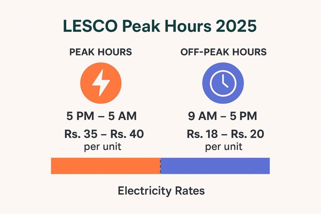LESCO Peak Hours Timing