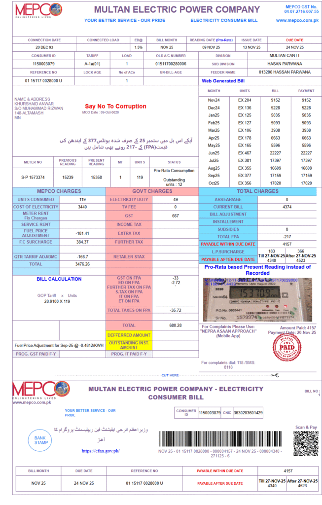 LESCO bill check
